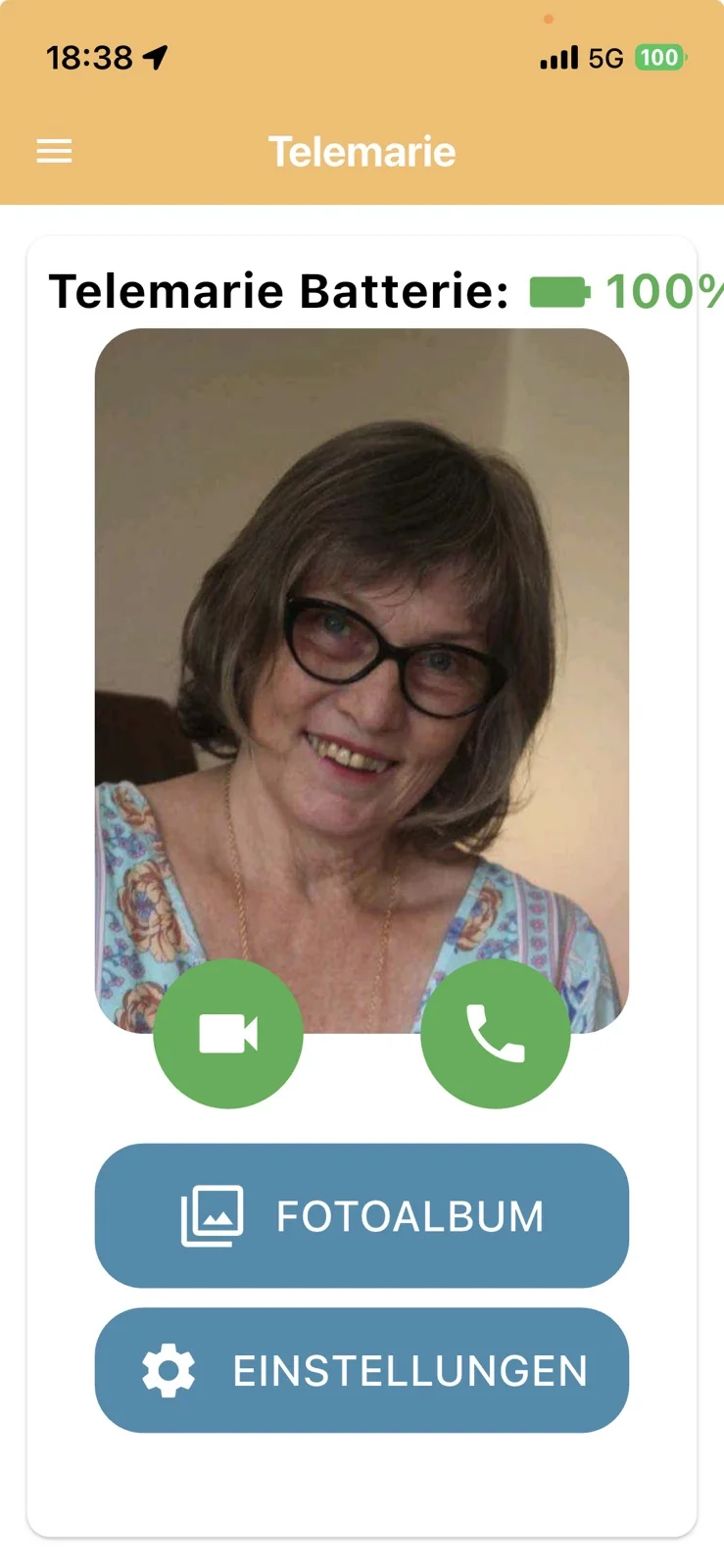 Startbildschirm der Familien-App